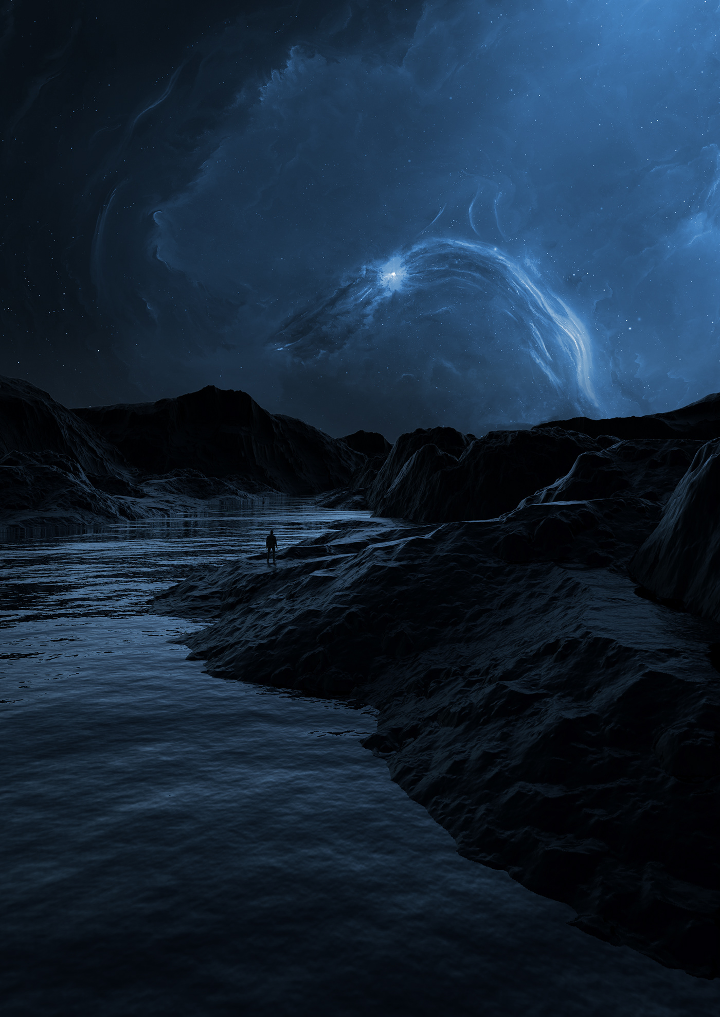 3D art fantasy galaxy Landscape planet Render SCFI SKY Space 