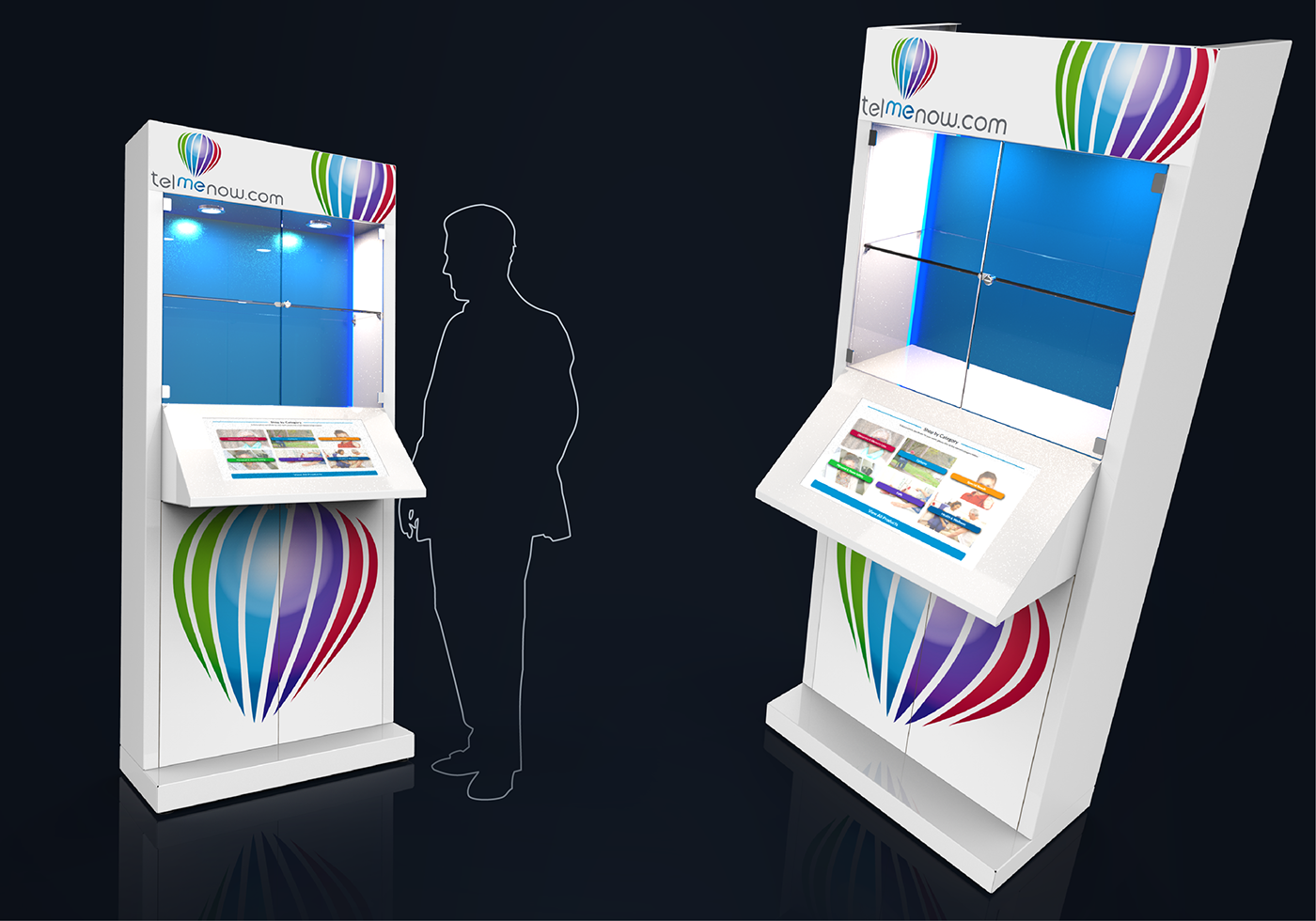 Kiosk design Point of Sale Retail Retail design interactive Renders