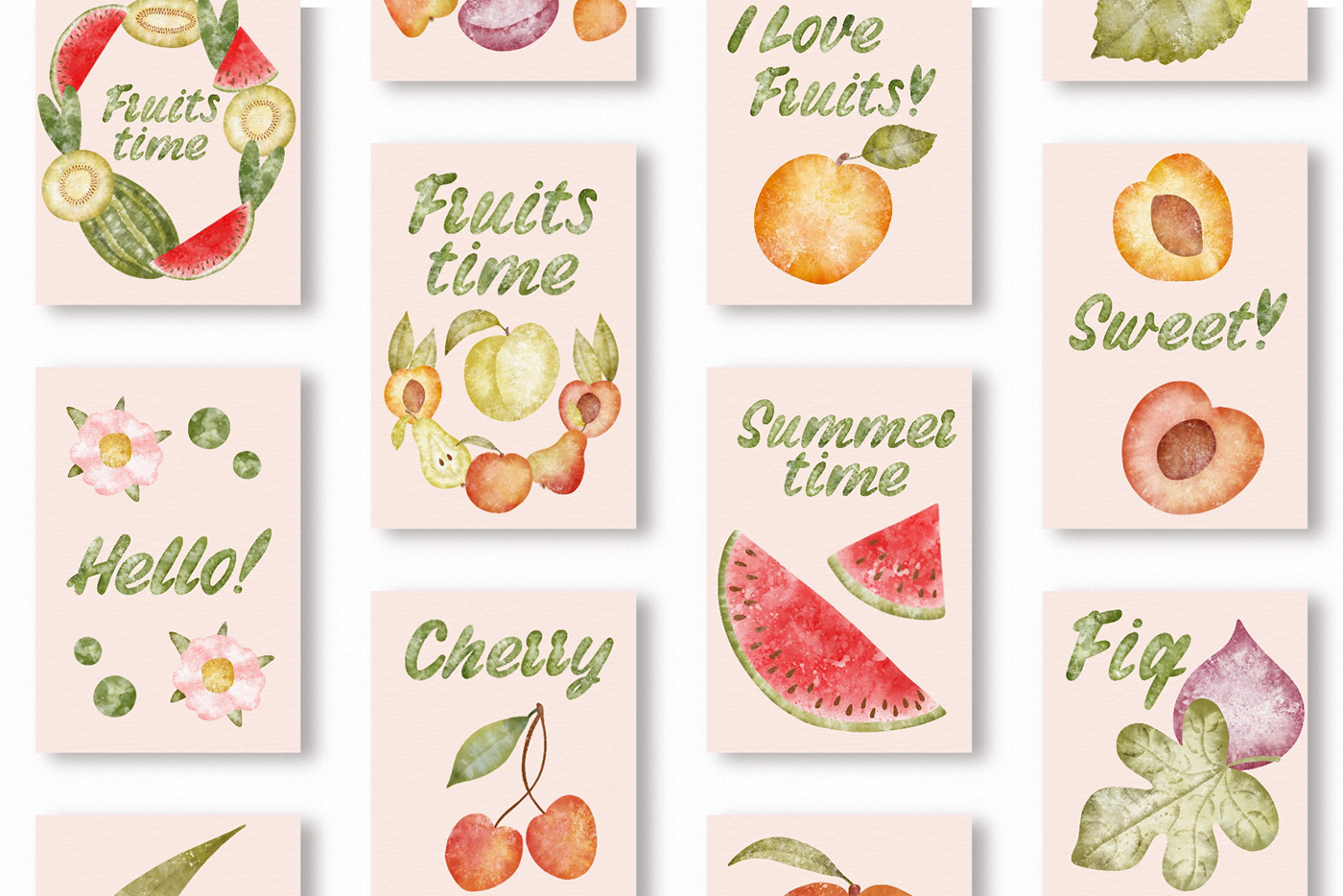 Calligraphy   Clothing fabric design Fashion  Food  fruits lettering packaging design seamless pattern watercolor