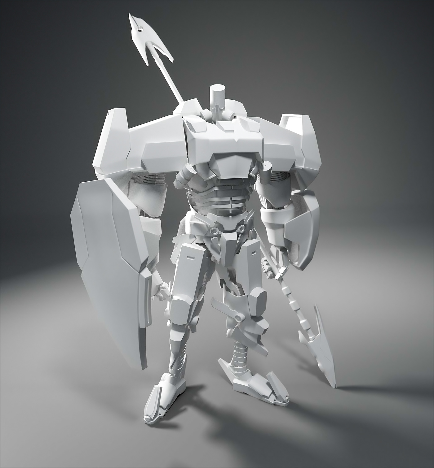 blender 3D materials textures mech Heavy robot rendering