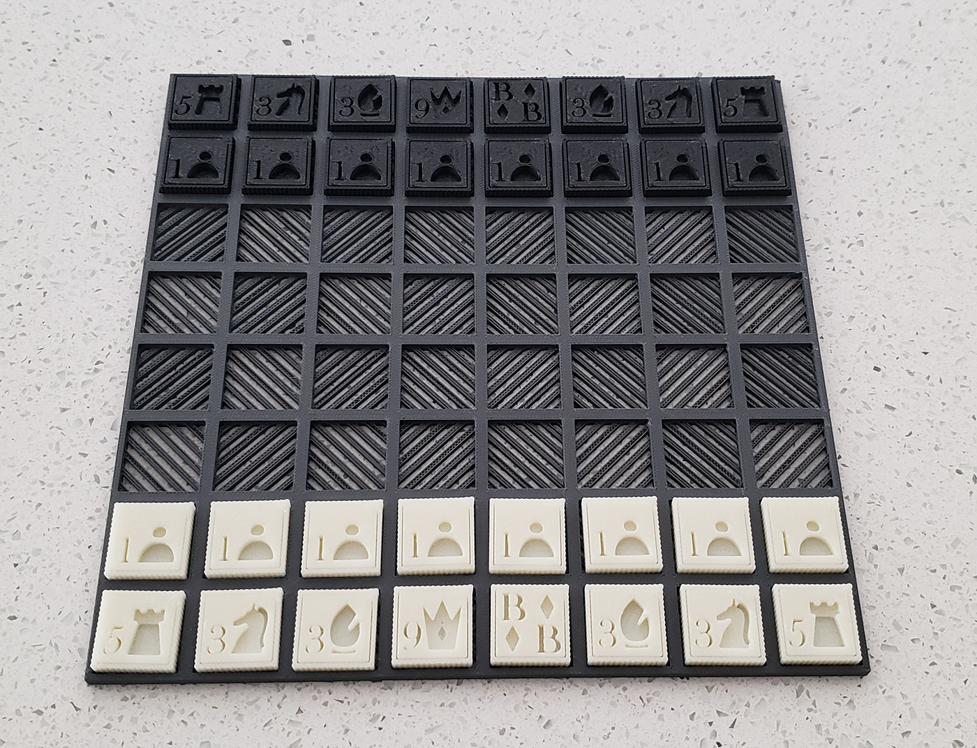 3d print Rapid Prototype chess stamp game design  minimalist versatile Fun