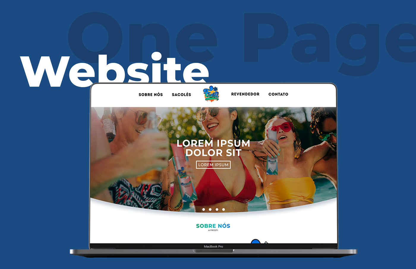 Website design creative photshop UI/UX front-end One Page