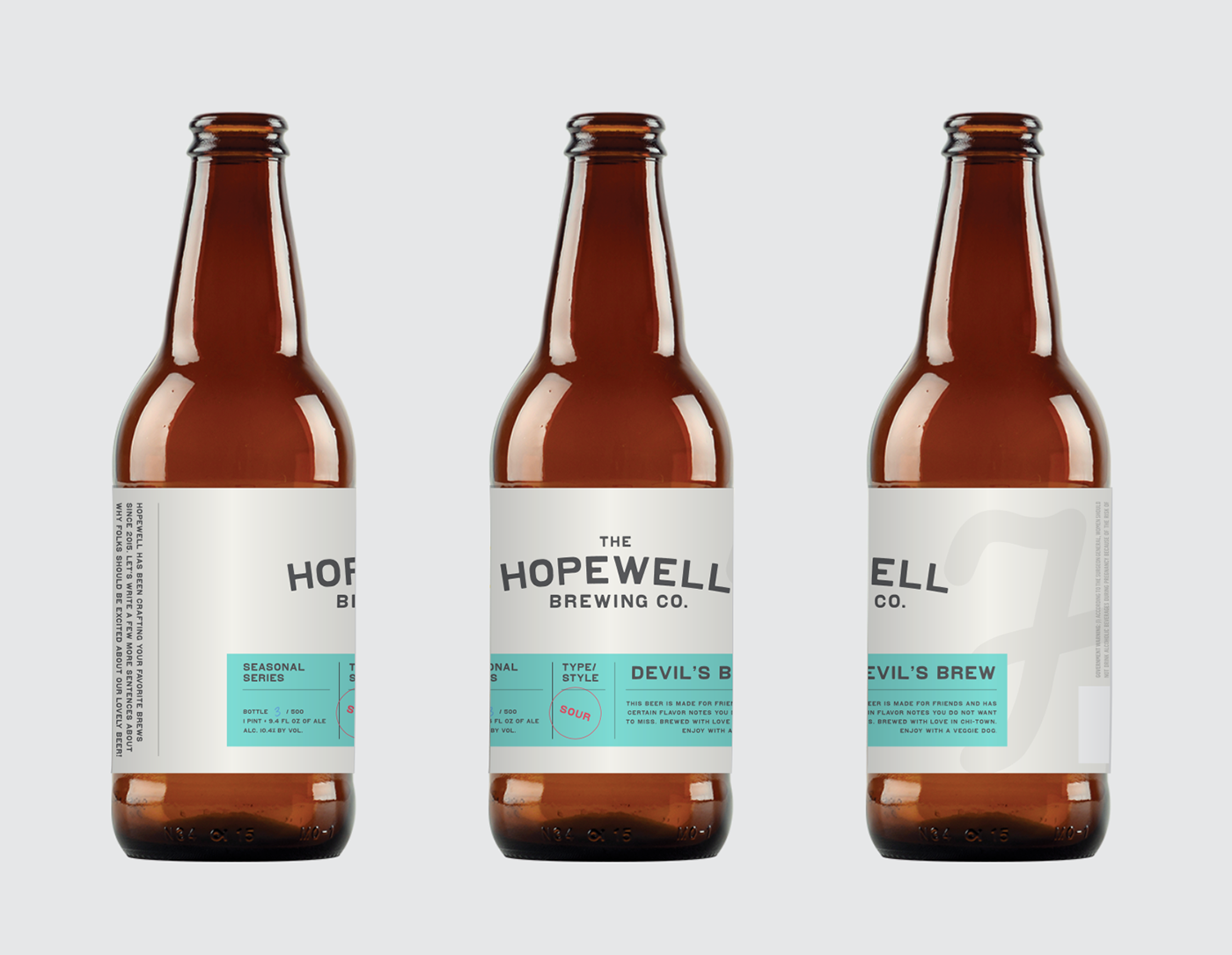 brewery bottle label Packaging beer Hopewell craft chicago Label