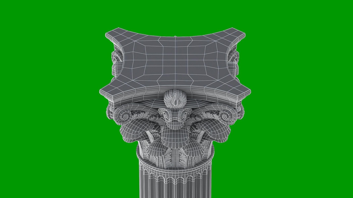 3d modeling 3ds max 3D architecture CGI classic columns
