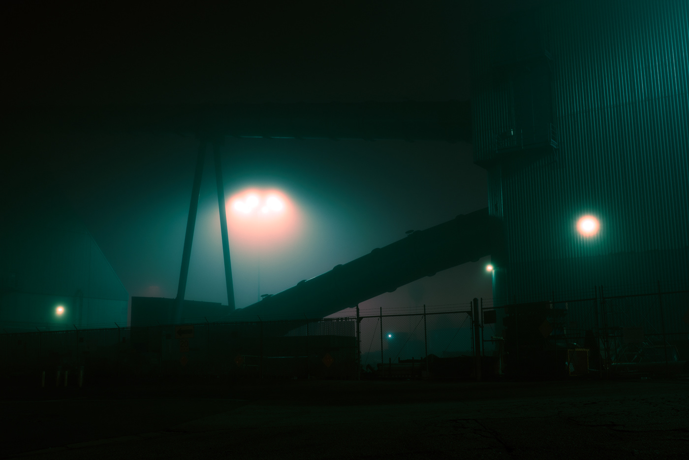 cinematic color grading Cyberpunk fine art darkness exploration fog night