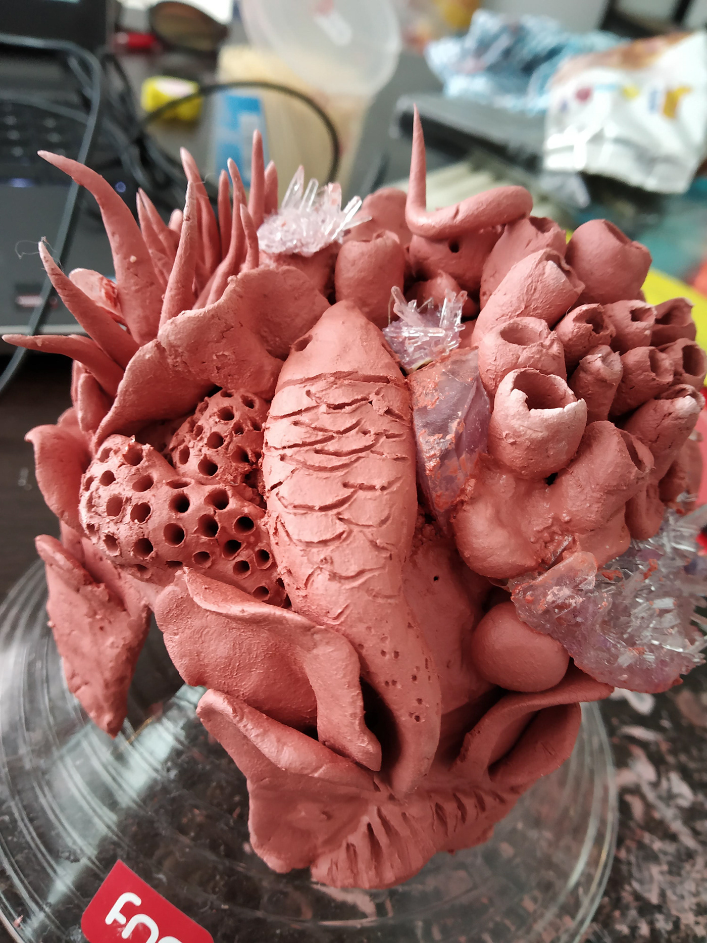 clay Turtle sculpture waste craft art