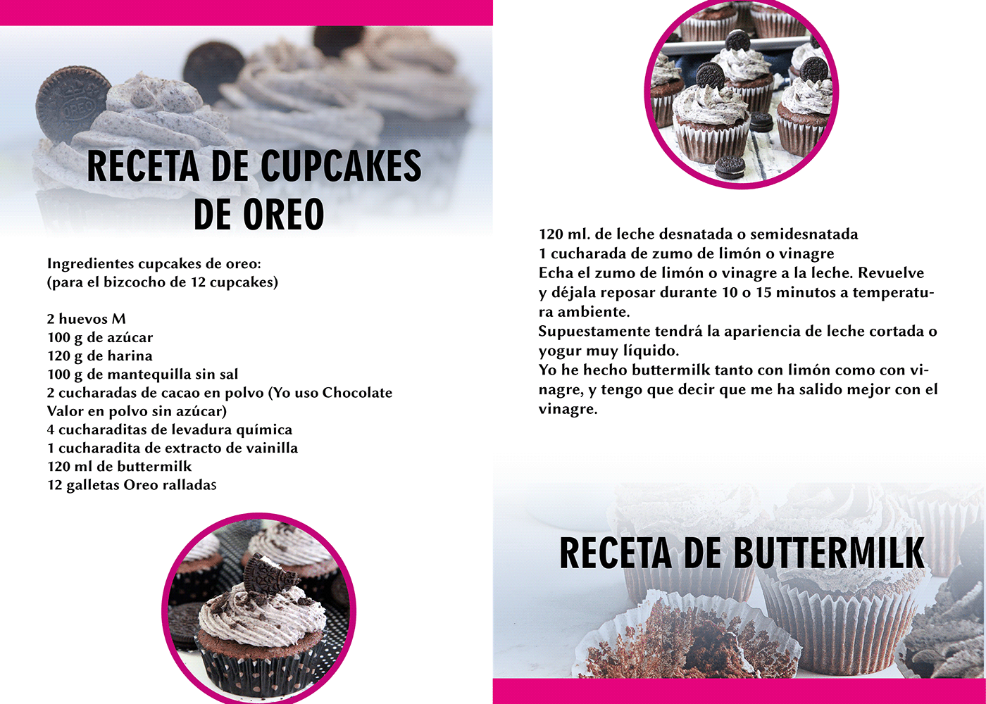 cupcakes diptych artwork tourism recipe infographic