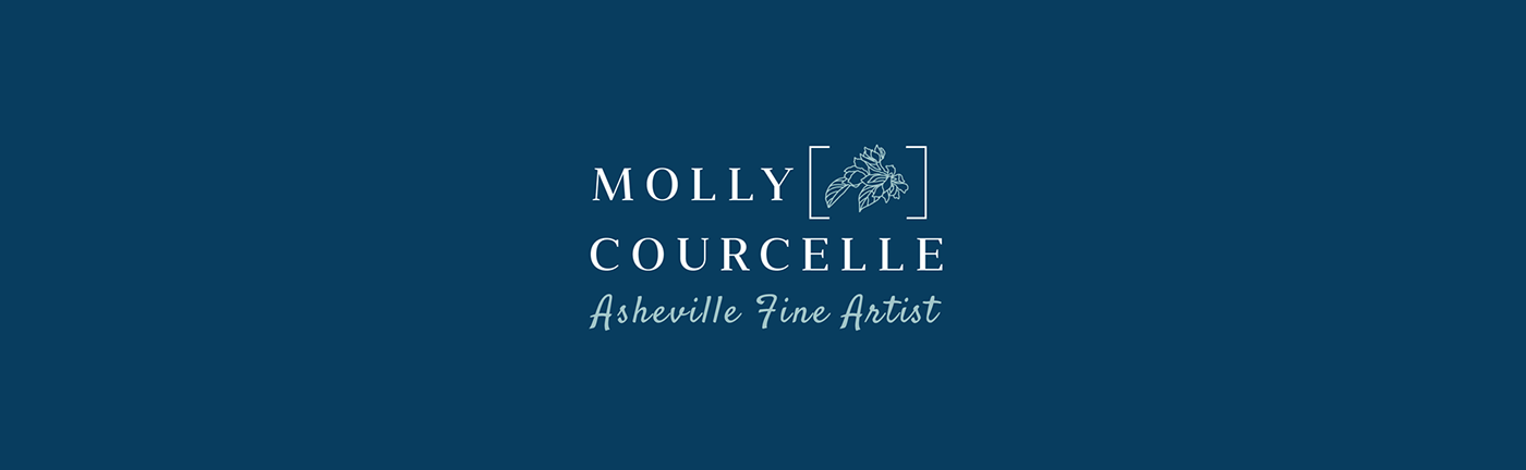 branding  brand identity logo floral icons iconography artist painter Asheville