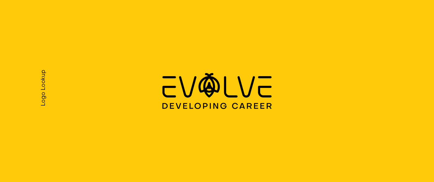 bee brand yellow black evolve learning Fun creative modern logo