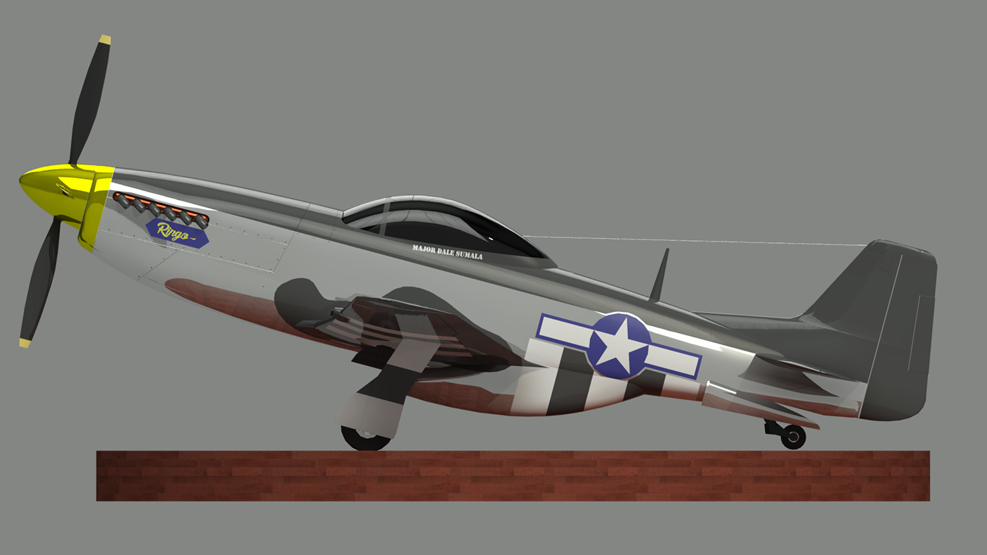 WW2 Plane  Mustang p51 Aircraft Fighter