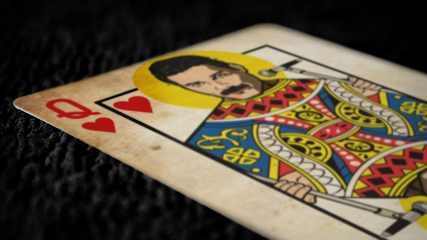 Illustrator vector queen prince Michael Jackson Poker cards