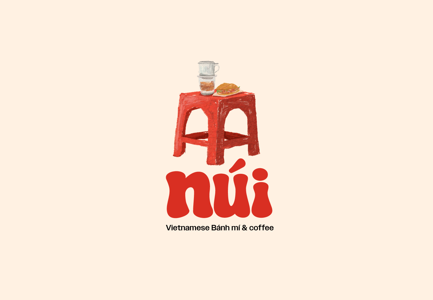 Logo Design coffee shop cafe logo Banh Mi Food  brand identity Logotype vietnamese food