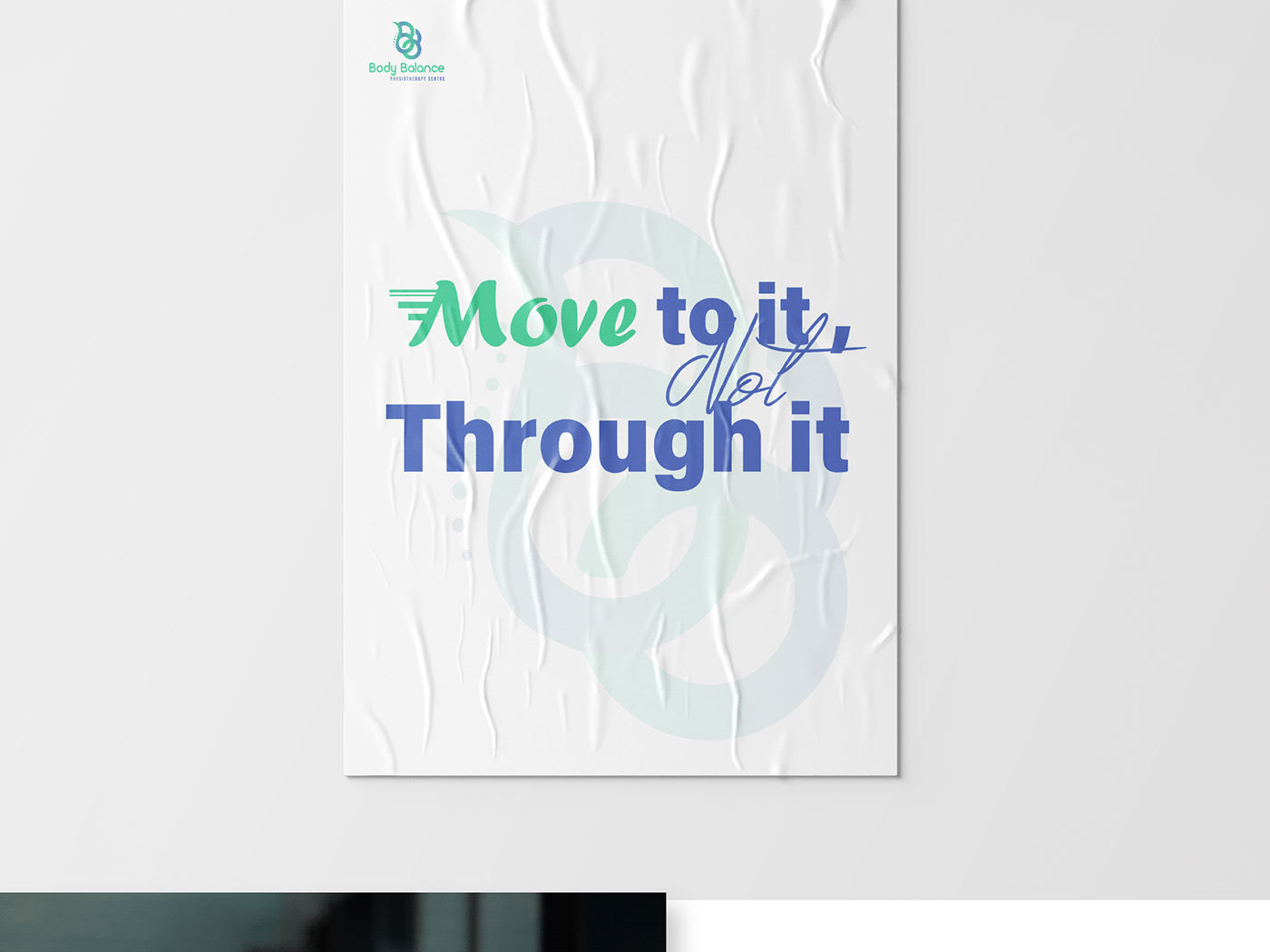 a poster with the words move to it through it