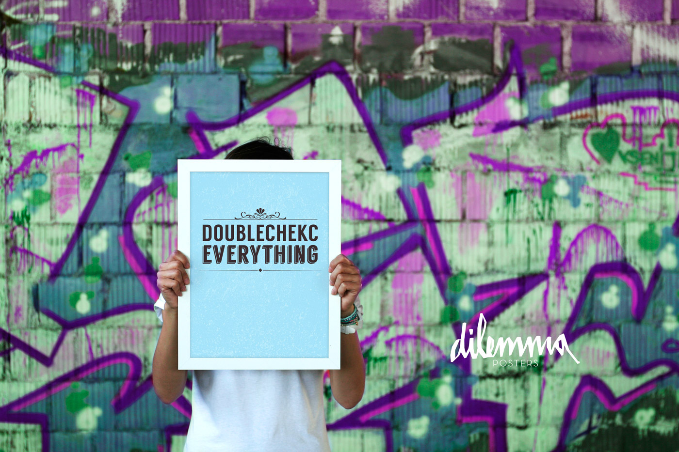 HAND LETTERING dilemma poster posters Fun type lettering commercial dilberovic print wall