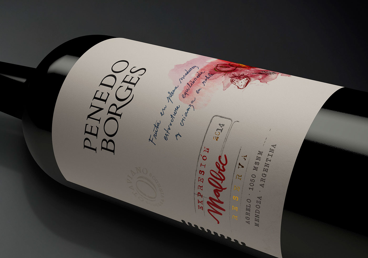 wine label penedo borges expresion reserva Malbec mendoza otaviano bodega