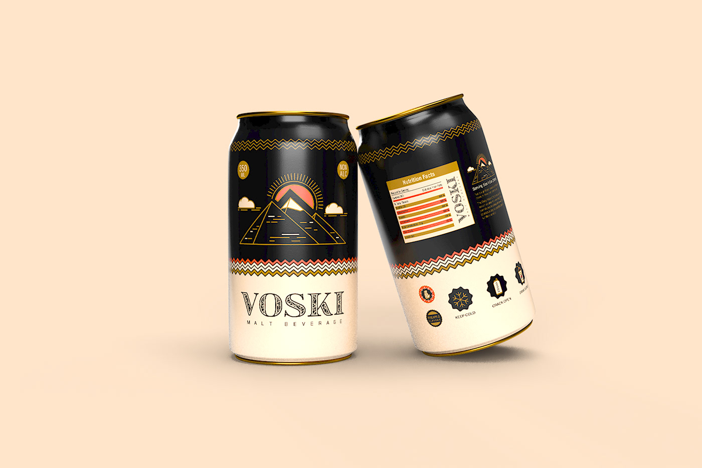 Adobe Dimension branding  packing identity malt beverage 3D Render Packshot graphic