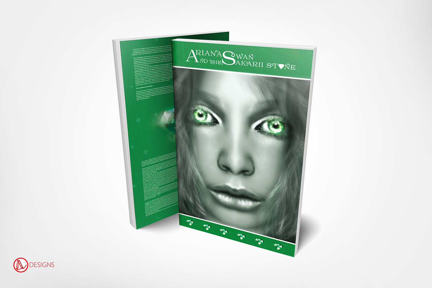 beauty Digital Art  fantacy book cover illustrated model portrait woman
