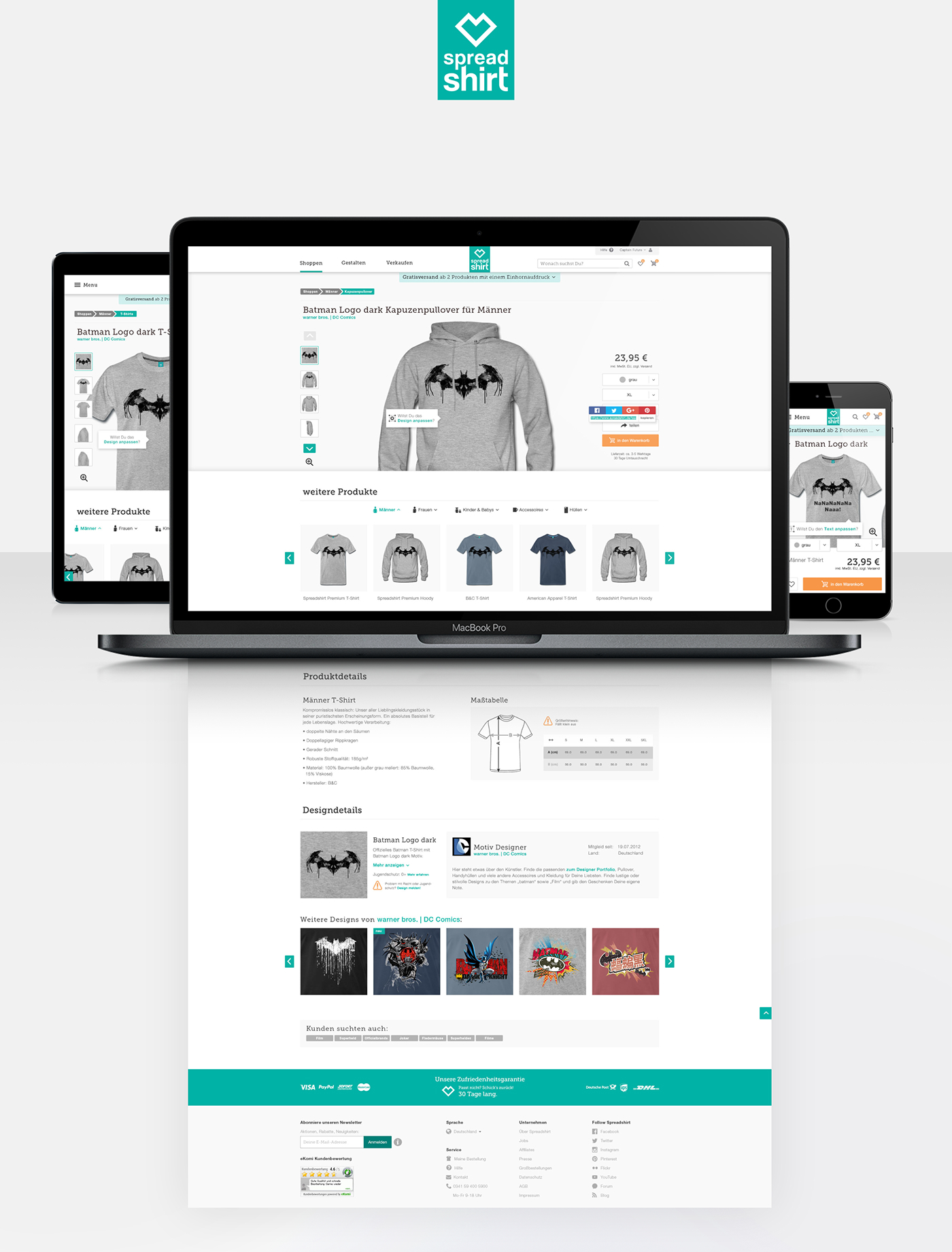 interaction relaunch user experience user interface Marketplace Ecommerce t-shirt Print on demand