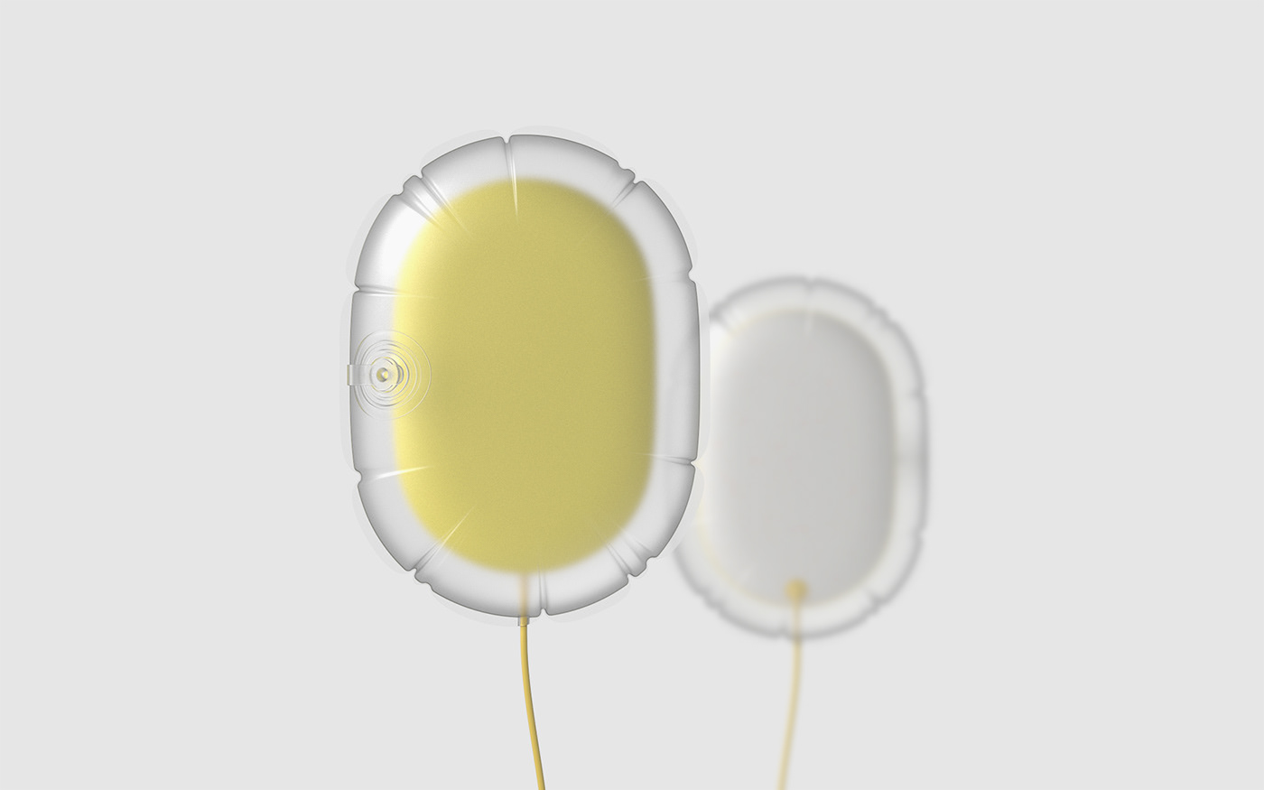 product yellow concept design minimal ballon transparent air lightness light