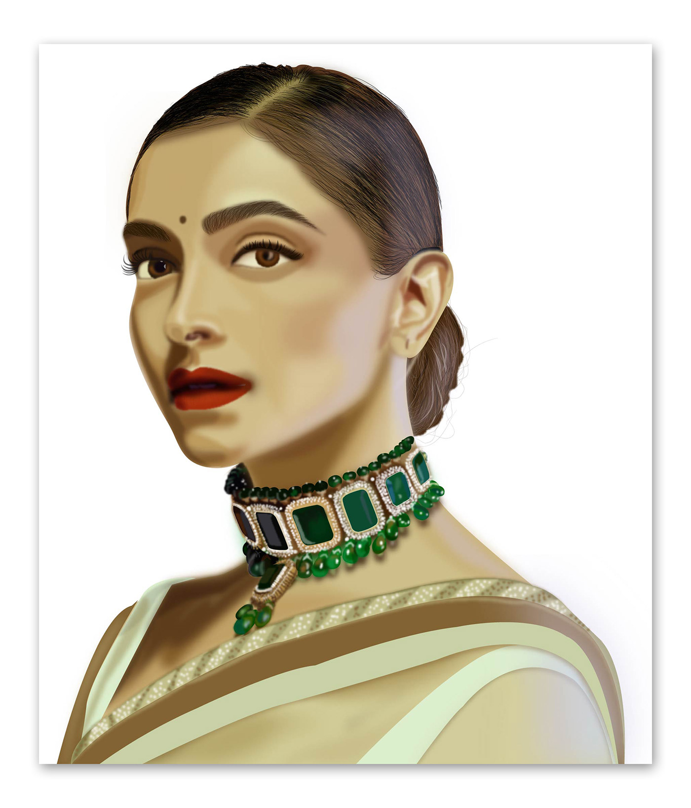 anushkasharma deepikapadukone digitalportrait Illustrator nehakakkar portrait
