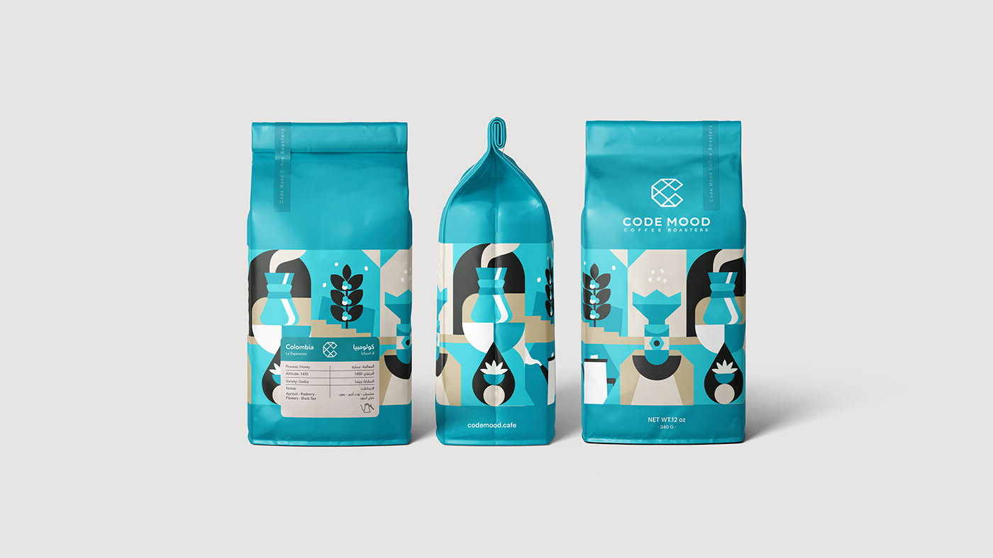 Coffee coffee bag KSA Label logo Packaging pouch roastery speciality coffee