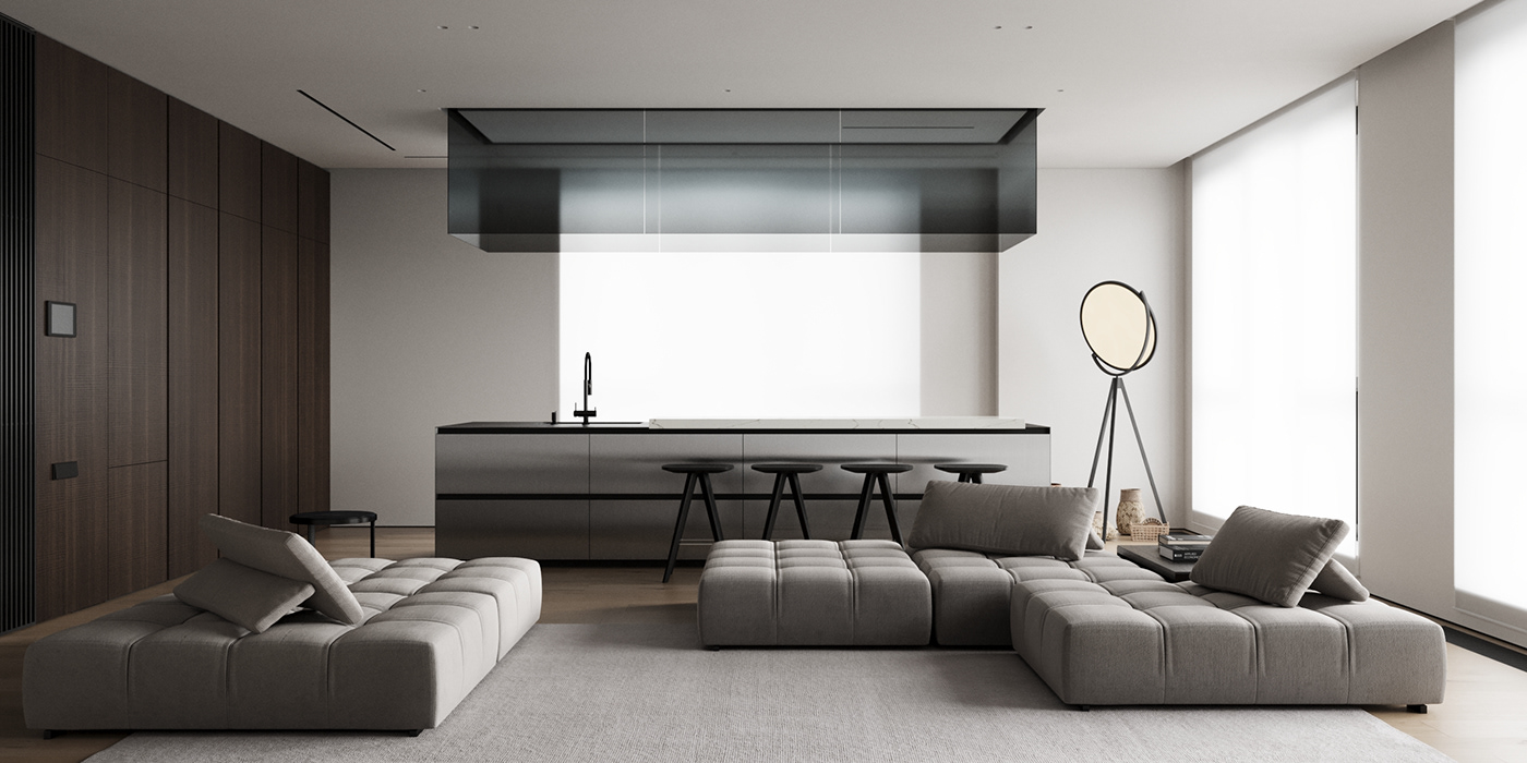 indoor architecture interior design  3ds max Render minimal minimalist art
