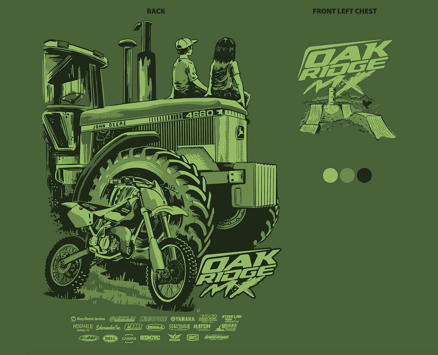 Motocross Tractor iowa motorcycle ILLUSTRATION  Procreate Digital Art  Drawing  digital illustration dirtbike