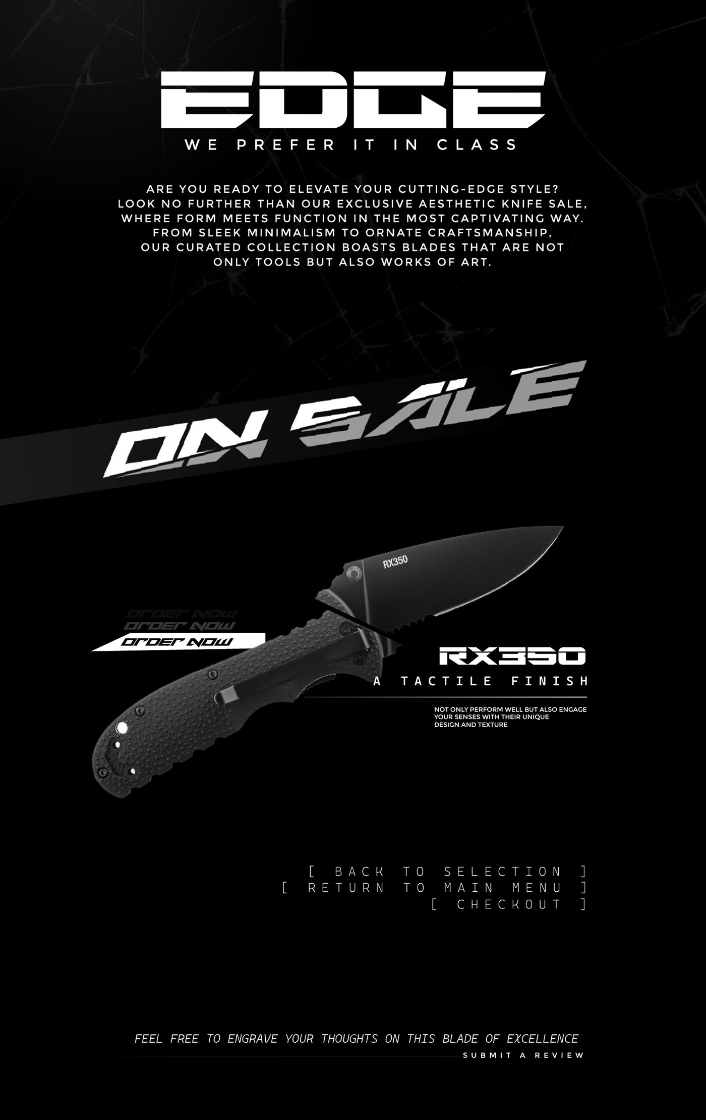 product design  knives marketing   design