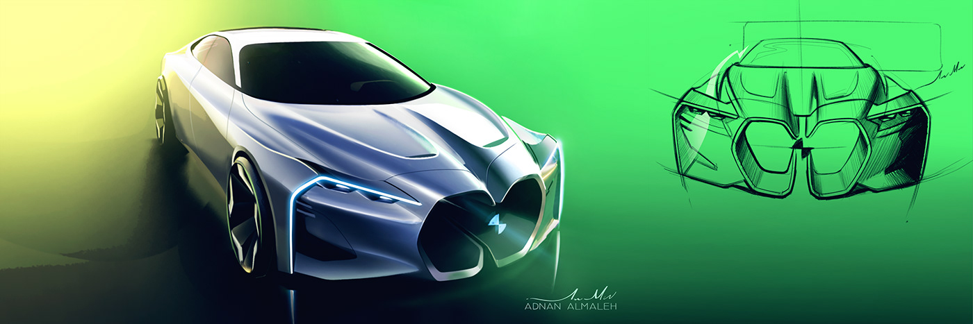 aerodynamic BMW concept coupe Sportsedan