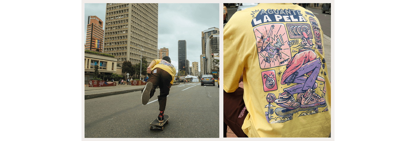 skate streetwear t-shirt ilustracion ILLUSTRATION  merchandise graphic design  brand identity skateboard Merch