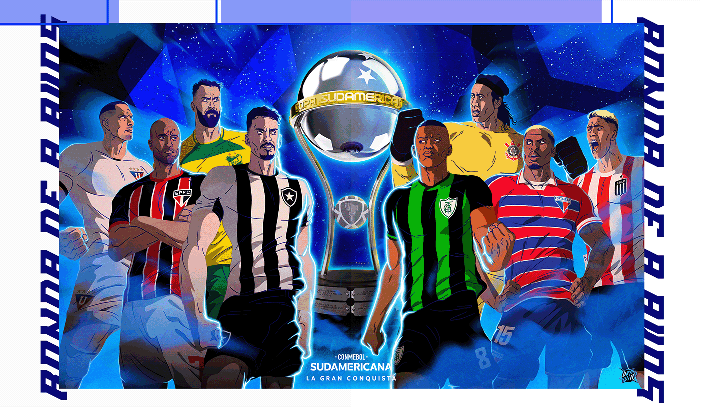 football soccer Conmebol sudamericana Futbol ilustration Tournament Champions uefa Sportsillustration