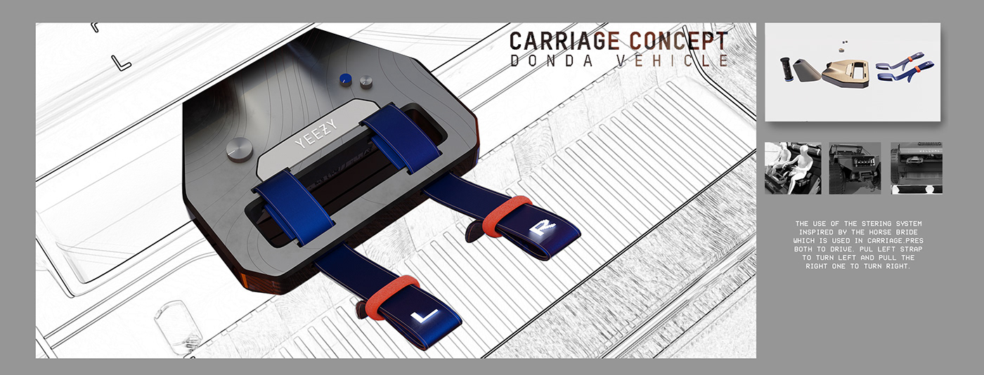 automotive   blender car design concept Digital Art  donda interior design  Kanye West Transportation Design yeezy