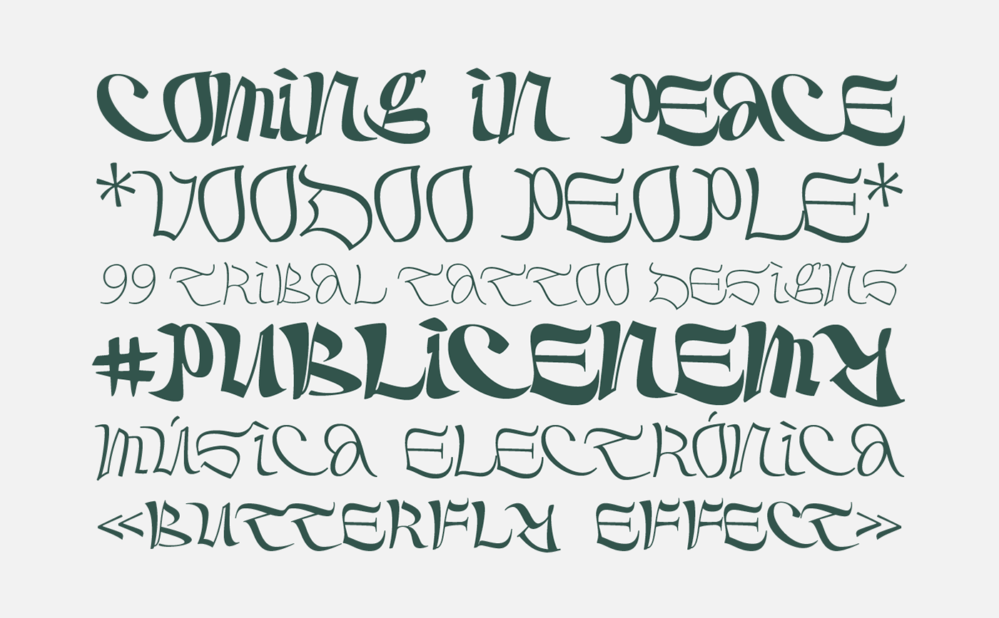 Typeface font Calligraphy   type design poland experimental Display Graffiti