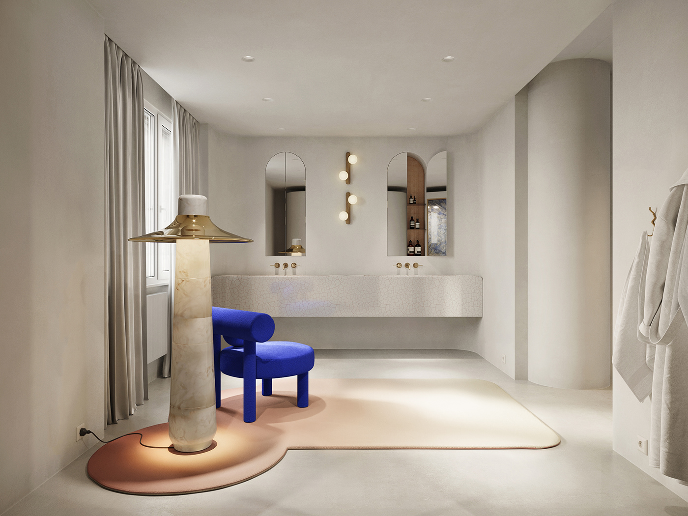 3D corona design interior design  modern Render visualization
