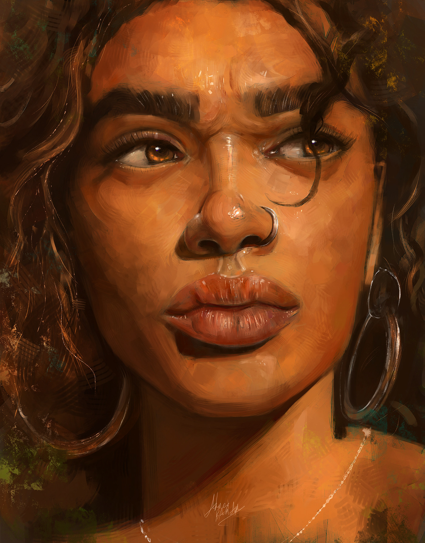 portrait girl african cover poster digitalart digitalpainting art colors design