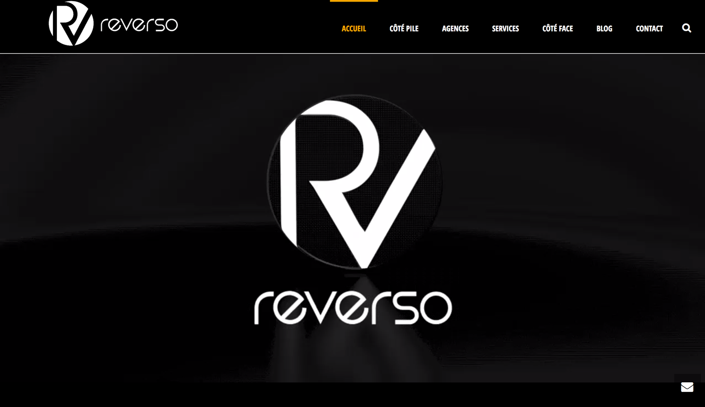 Identité visuelle et site internet de l'agence REVERSO on Behance