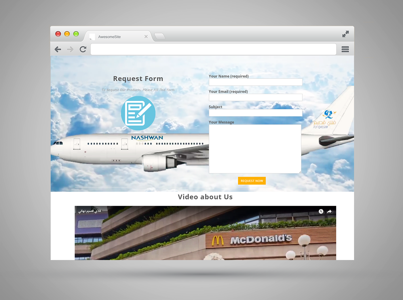 UI ux Web Design  Mockup free Fly Travelling