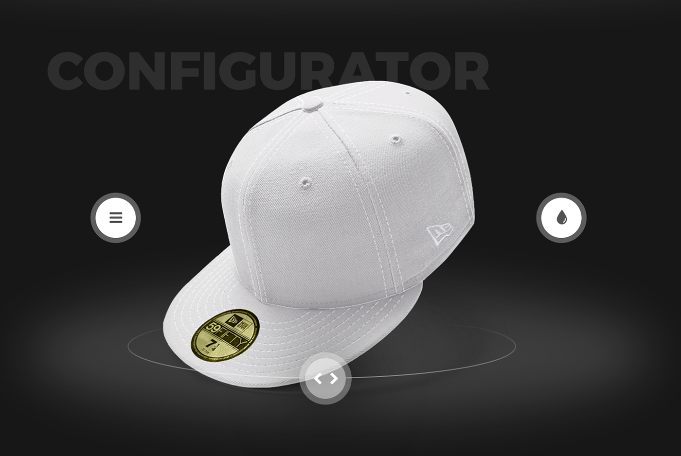 redesign concept caps Fashion  E COMMERCE shop configurator Interface Hats product