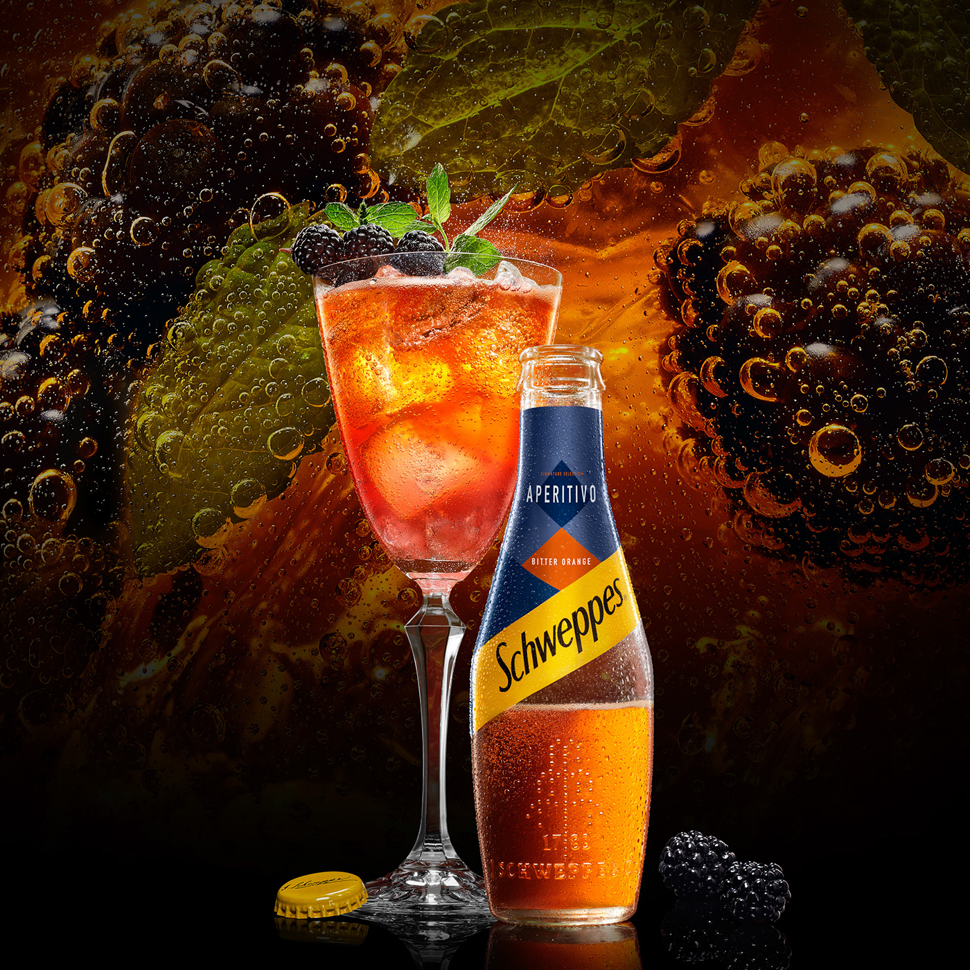 beverage cocktail drink Photography  retouch schweppes postproduction studio Studio Photography Product Photography