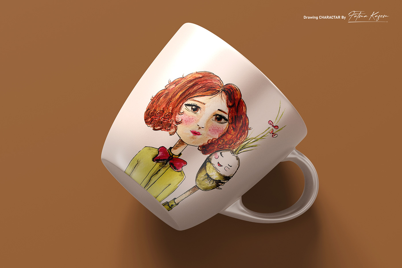 3D cartoon Character design  Digital Art  Drawing  ILLUSTRATION  mug design photoshop workart Mockup