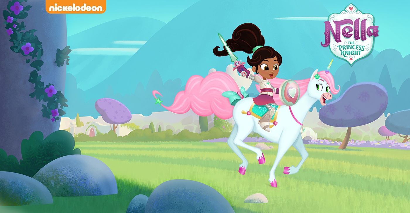 nella Princess Kinight unicorn nickelodeon ILLUSTRATION  animation  children television forest