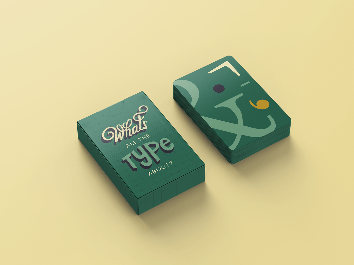 card game Type Anatomy typography  