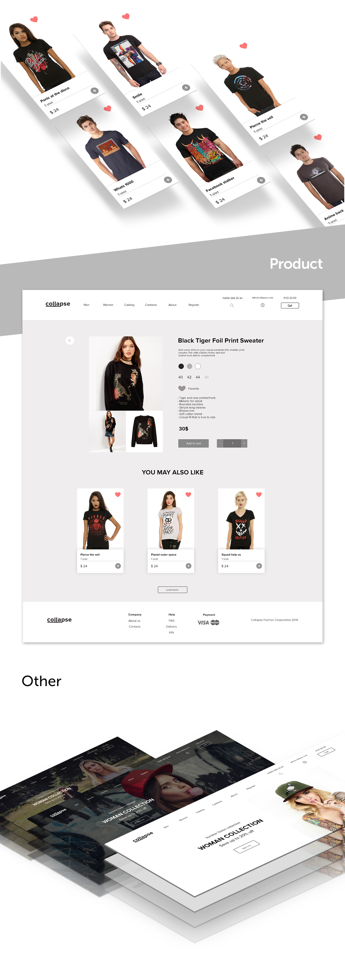 Web Design  UI/UX art direction  Interaction design  Online shop store Style Website design