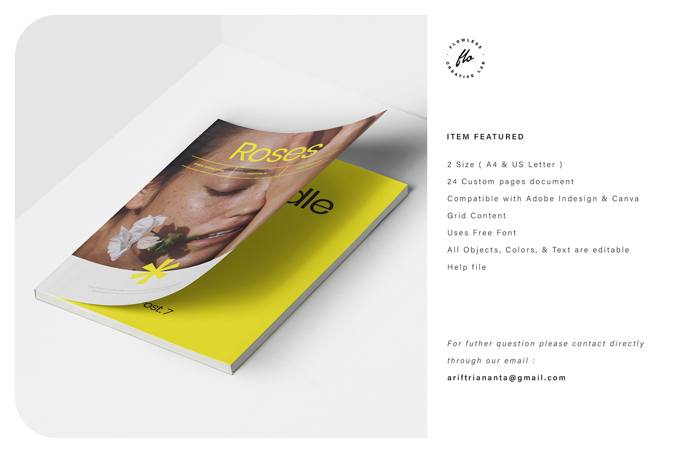 print printable template magazine catalog Layout minimalist Photography  portfolio creativemarket