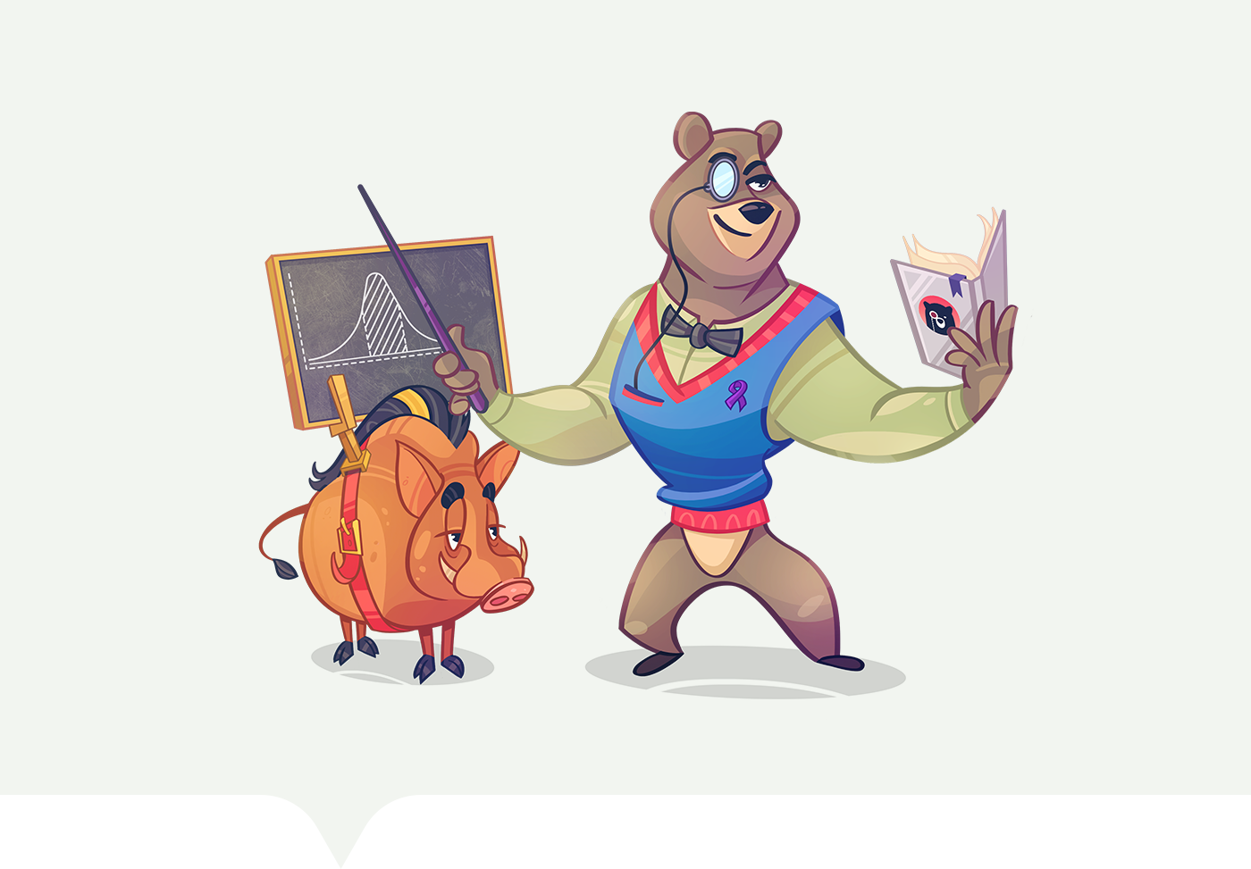 bear Smart Character characterdesign friends Love