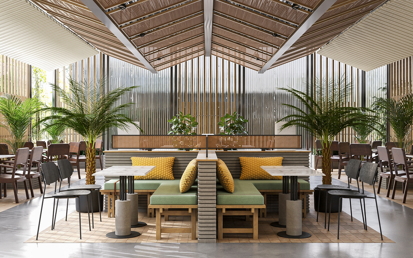 interior design  Cafe design Tropical roof cafe restaurant architecture арт beach Interior
