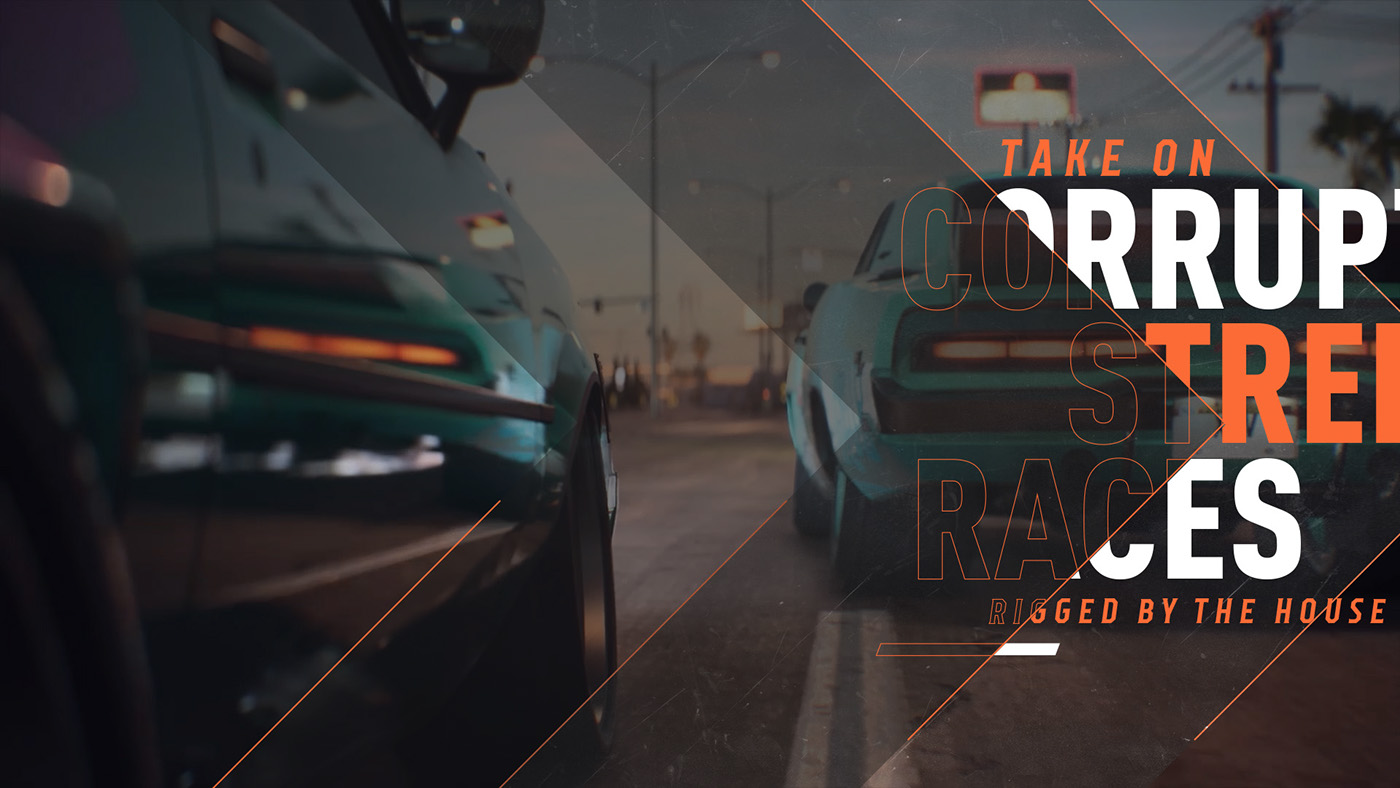 Need For Speed motion graphics  design styleframes Video Games typography  