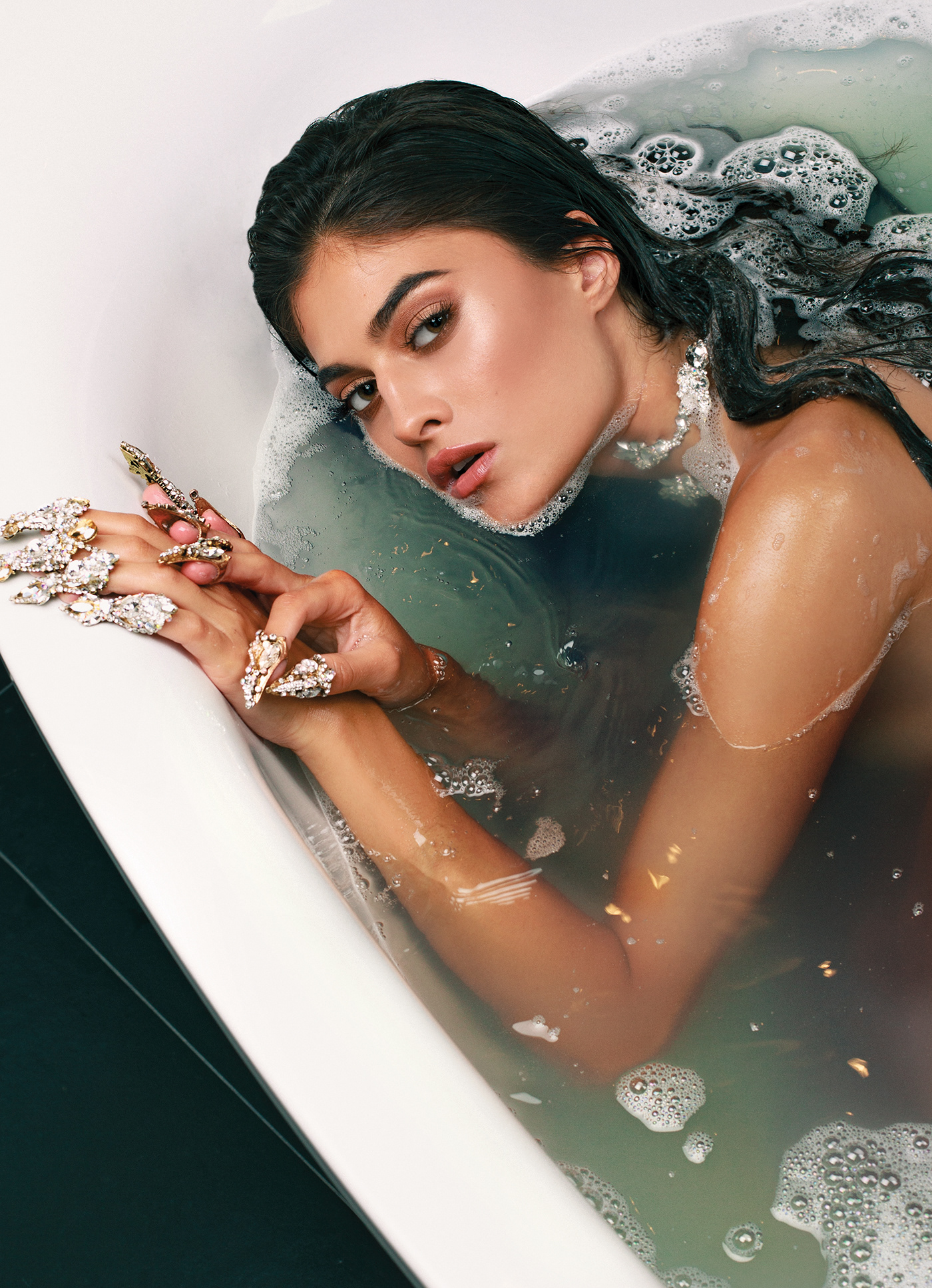 Jewelry Design  fashion styling branding campaign Advertising  fashion editorial Photography  couture Creative Direction  bathtub elegant
