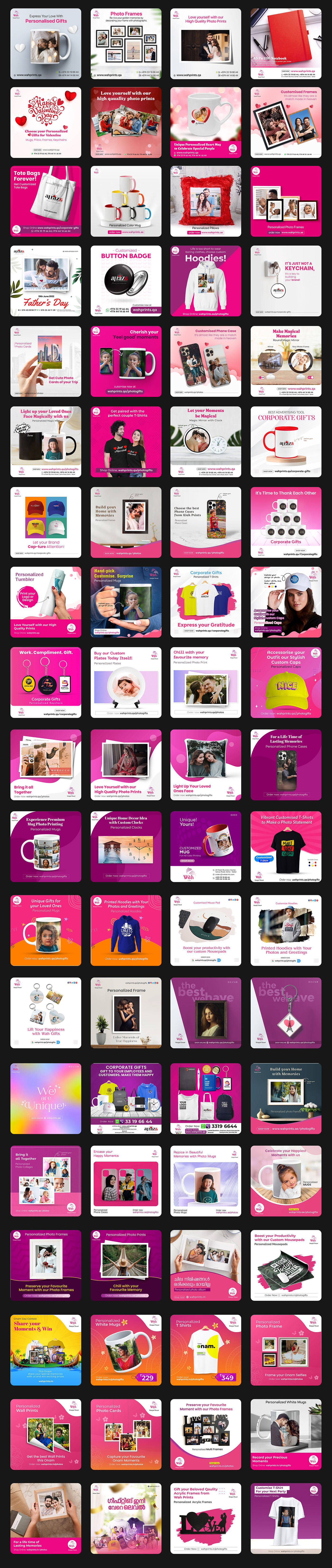 Social media post Qatar Socialmedia ads campaign gift flyer