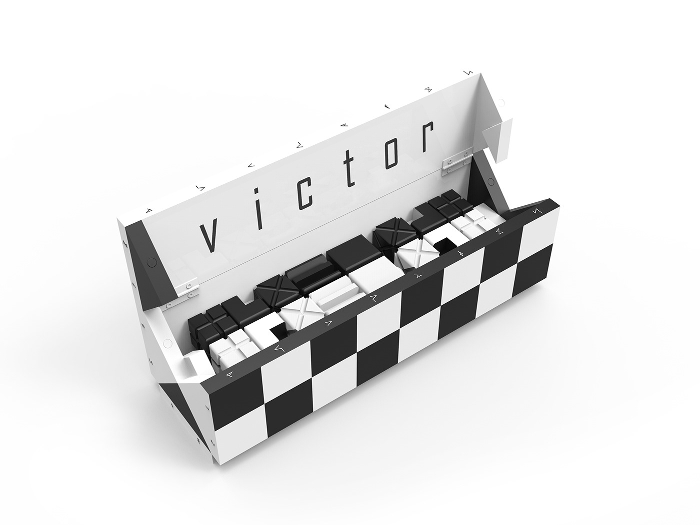 Victor chess innovative chess darko nikolic design innovative chess figures innovative chess set cubical chess